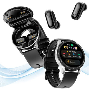 Metro Mart™ 2 in 1 Bluetooth Smart Watch with Earbuds