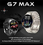 G7 Max Smart Watch | Round Dial | Stainless Steel